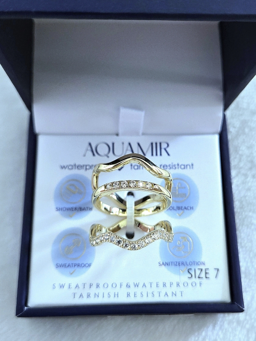 Aquamir Waterproof Triple3️⃣ Ring💍 Set - NIB - Picture 3 of 16